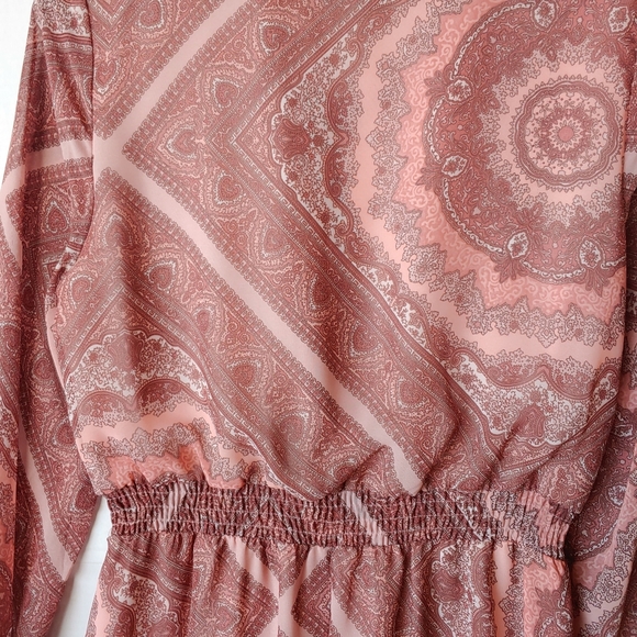 Belle+sky boho dress pink and brown size medium - Picture 7 of 7